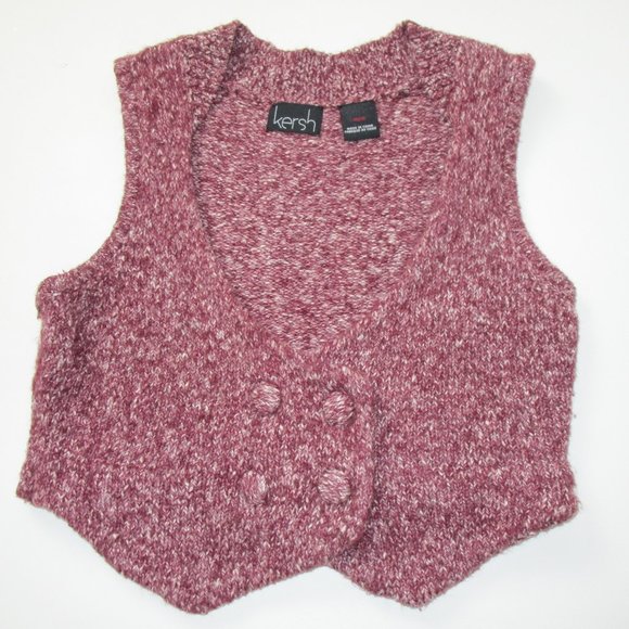 Kersh Sweaters - Kersh Fashion Vest Short Waisted Size M Purple